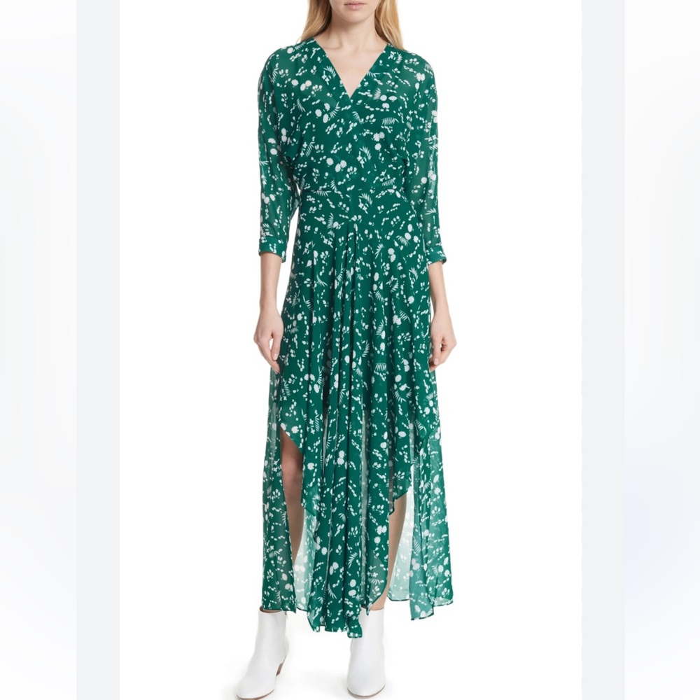 Maje Green Maxi Dress size Small